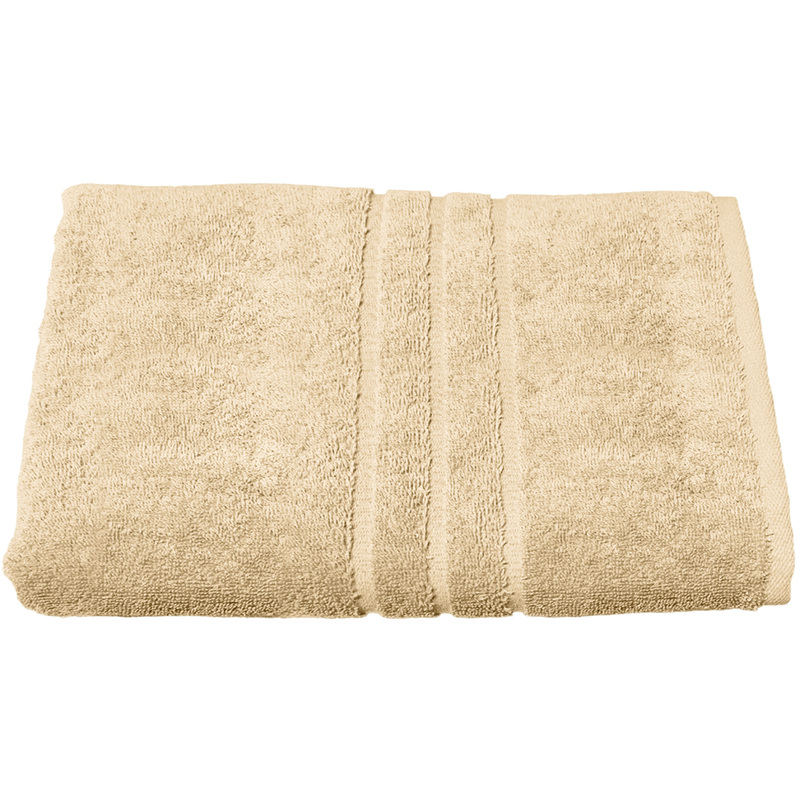 Изображение товара Махровое полотенце Luscan 70x140 см 450 г/кв.м бежевое для дома и спорта