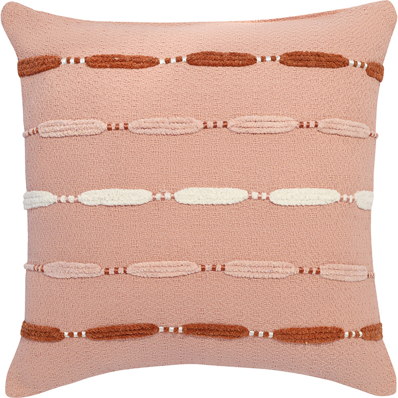 Изображение товара Декоративная подушка Feather mood 45x45 см из хлопка розовая Tkano