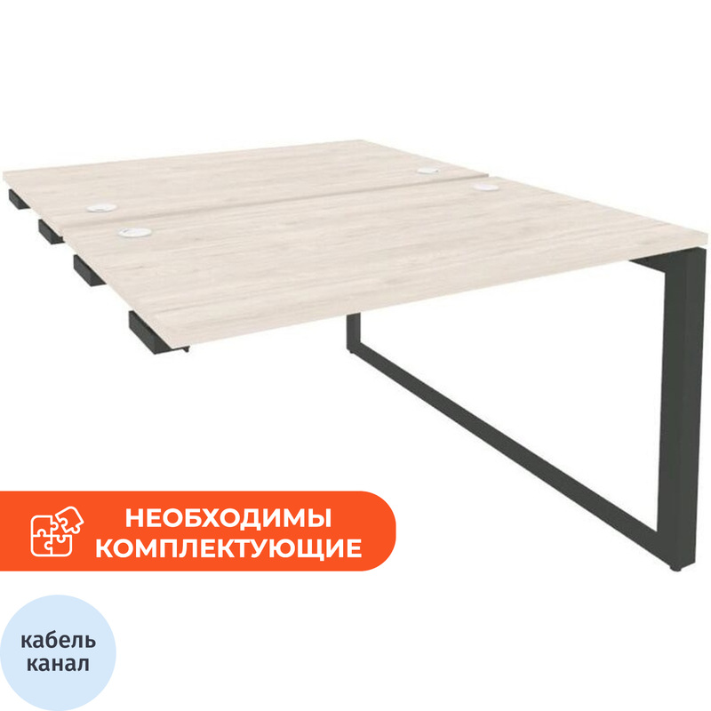 Изображение товара Рабочая станция на 2 рабочих места ONIX-О O.MO-D.SPR-2.7 с кабель-каналом и регулируемыми опорами