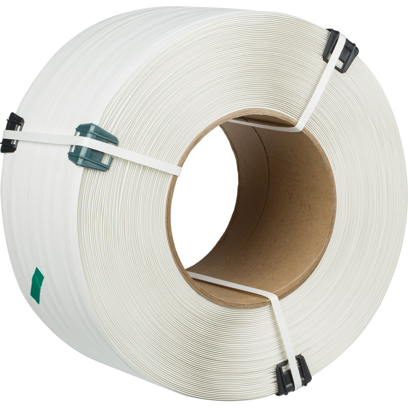 Изображение товара Стреппинг лента полипропиленовая 12x0.6 мм 3000 м белая для грузов