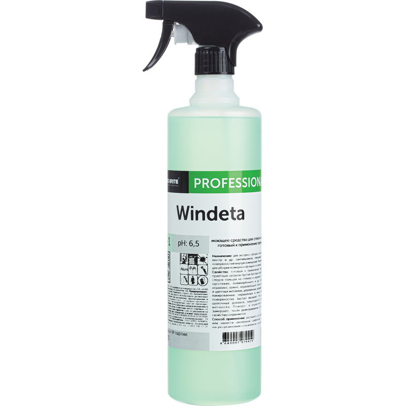 Изображение товара Средство для мытья зеркал и стекол Pro-Brite Windeta 1 л