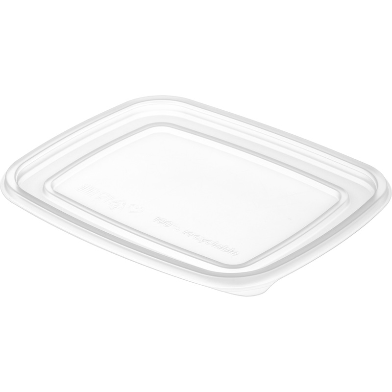 Изображение товара Крышка для контейнера К-2016 прозрачная 196x157 мм 100 штук ПП