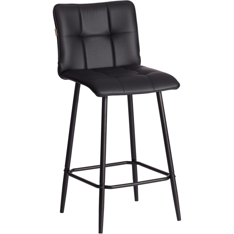 Изображение товара Полубарный стул TetChair Bari черный из экокожи и металла