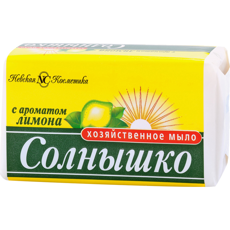 Изображение товара Хозяйственное мыло Солнышко Лимон 72% 140 г - эффективное средство для стирки и гигиены