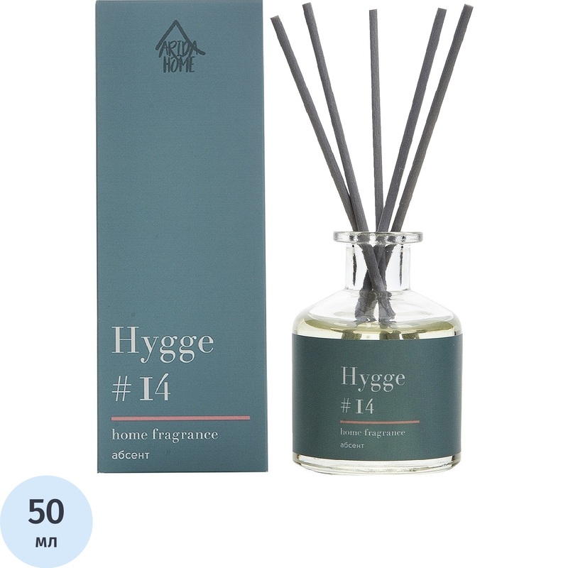 Изображение товара Аромадиффузор Arida Home Hygge №14 Абсент 50 мл натуральный безопасный интерьерный аромат