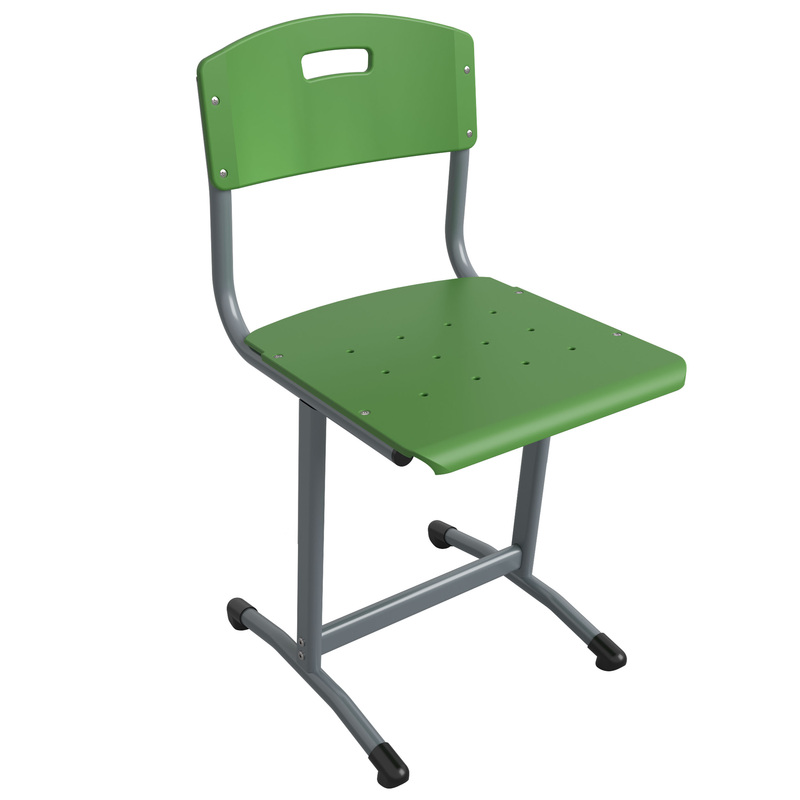 Изображение товара Ученический стул Универсал зеленый и серый, рост 6, прочный и легкий