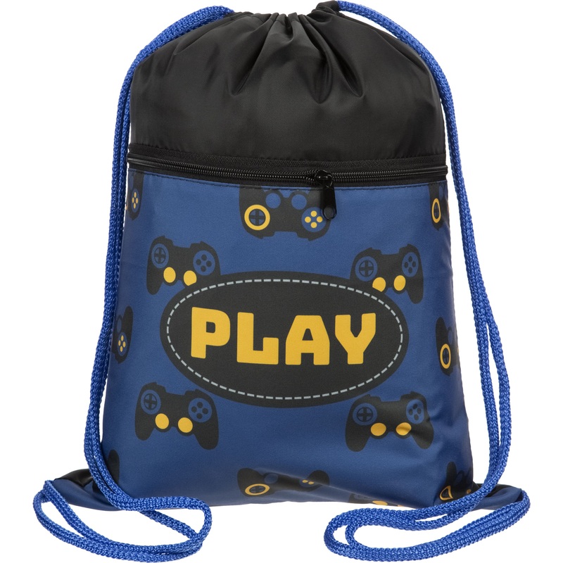 Изображение товара Мешок для сменной обуви Комус Класс Play 330x420 мм синий с карманом