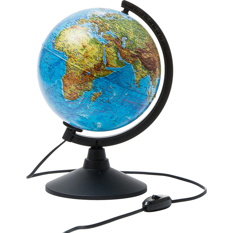 Изображение товара Глобус Globen Классик физико-политический 21 см с подсветкой для учебы и интерьера