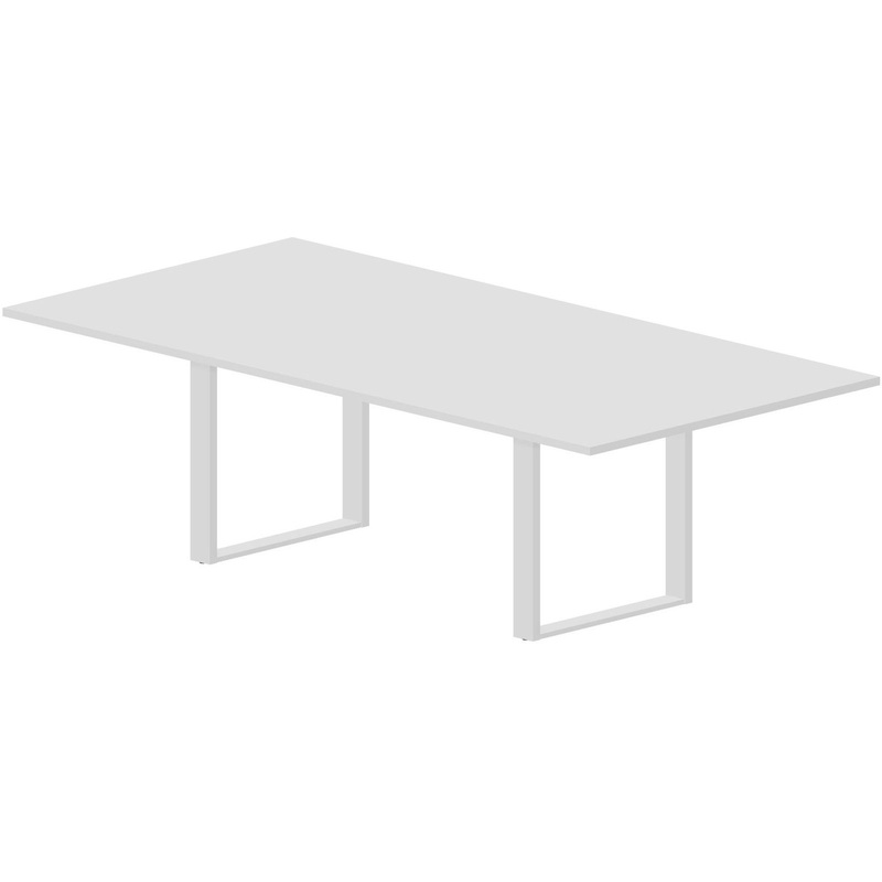 Изображение товара Стол для переговоров Virtus 2400x1200 мм белый с металлическим каркасом