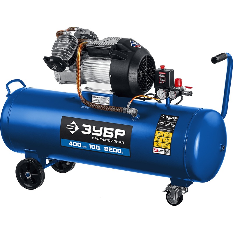Изображение товара Компрессор поршневой Зубр Профессионал КПМ-400-100