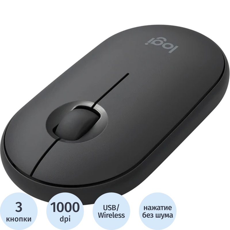 Изображение товара Мышь беспроводная Logitech M350 черная (910-005576)