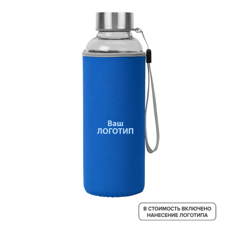 Изображение товара Бутылка для напитков Pure 420 мл из боросиликатного стекла с нанесением