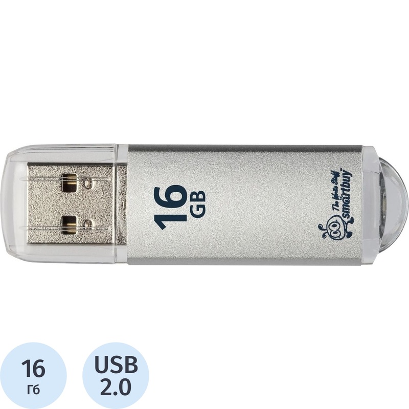Изображение товара Флешка USB 2.0 16 ГБ SmartBuy V-Cut SB16GBVC-S