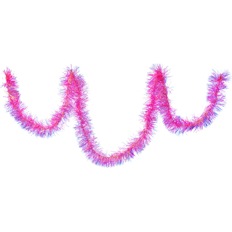 Изображение товара Мишура ёлочная новогодняя розовая 200 см - украшение праздника