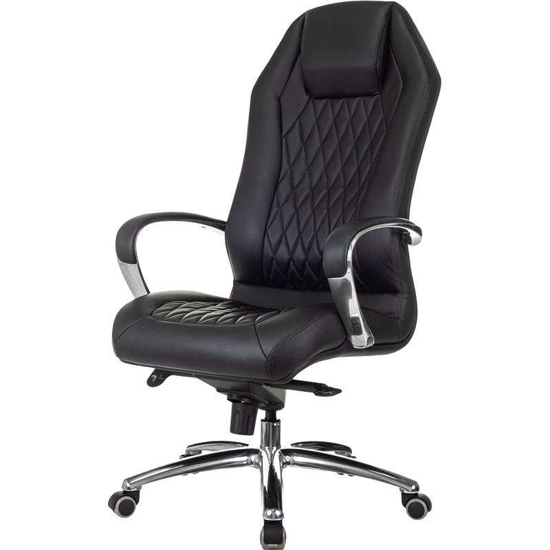 Изображение товара Кресло для руководителя Бюрократ Aura чёрное (натуральная кожа, металл)