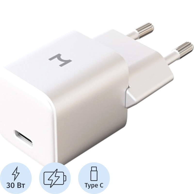 Изображение товара Magssory Nano 30 Вт ACH005w сетевое зарядное устройство USB Type C GaN QC PD