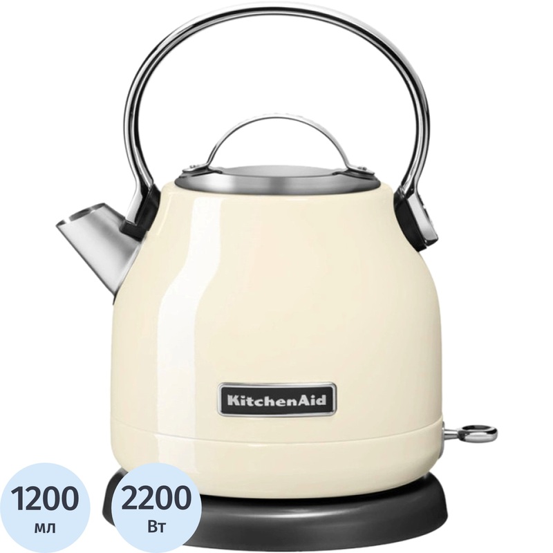 Изображение товара Электрический чайник KitchenAid 5KEK1222EAC бежевый 1200 мл мощность 2200 Вт