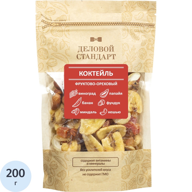 Изображение товара Коктейль из орехов и сухофруктов Деловой Стандарт 200 г