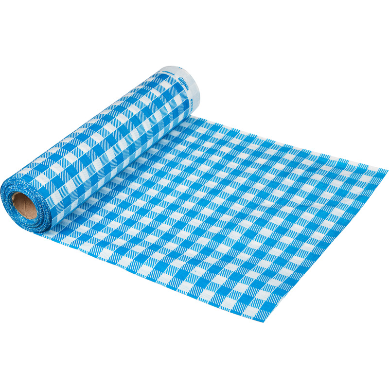 Изображение товара Одноразовая скатерть Luscan 120x200 см бело-синяя, 6 шт в рулоне