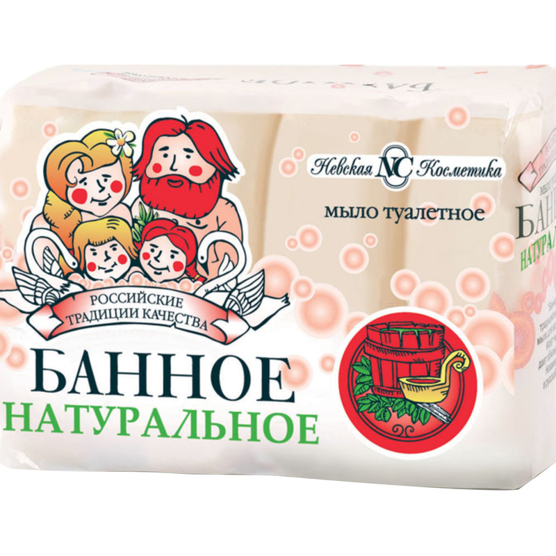 Изображение товара Туалетное мыло Невская косметика Банное Натуральное 100 г 4 шт. Россия