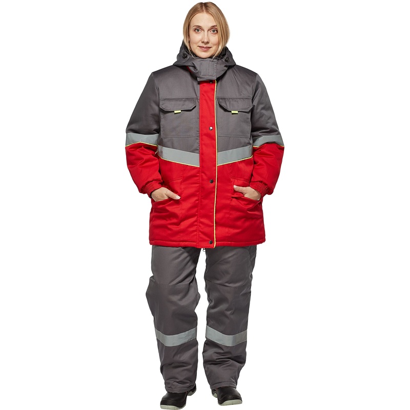 Изображение товара Рабочий зимний женский костюм з43-КПК с СОП водоотталкивающей отделкой