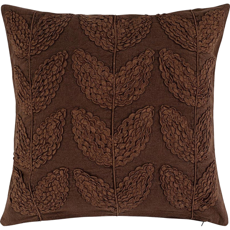 Изображение товара Наволочка Tkano Desert Leaf 45x45 см хлопок 190 г/кв.м коричневая