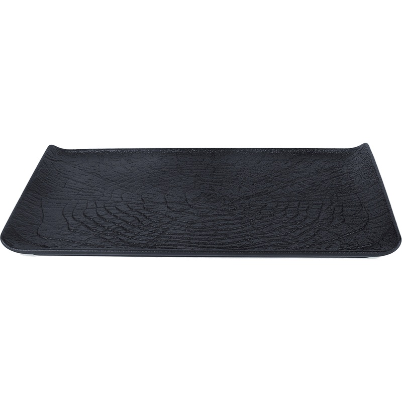 Изображение товара Блюдо сервировочное P.L. Proff Cuisine Side Up2 Black Raw Wood 29.5x14.8 см