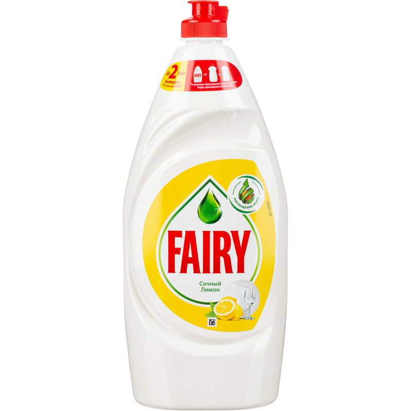 Изображение товара Средство для мытья посуды Fairy Сочный лимон гель 0.9 л
