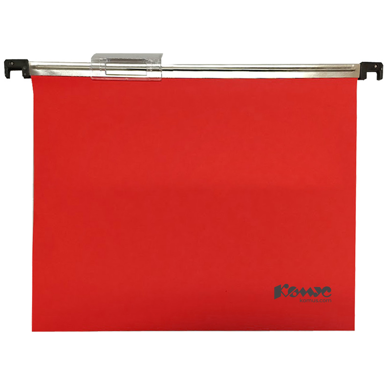 Изображение товара Подвесная папка Комус А4 до 100 листов красная (5 штук в упаковке)