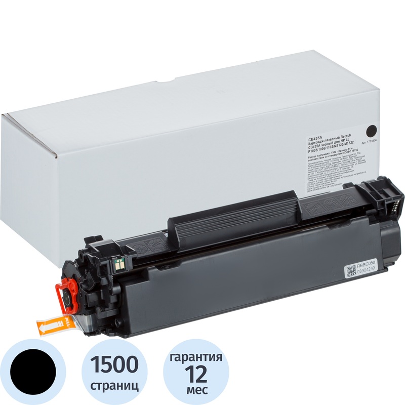 Изображение товара Картридж лазерный Retech 35A CB435A для HP черный совместимый