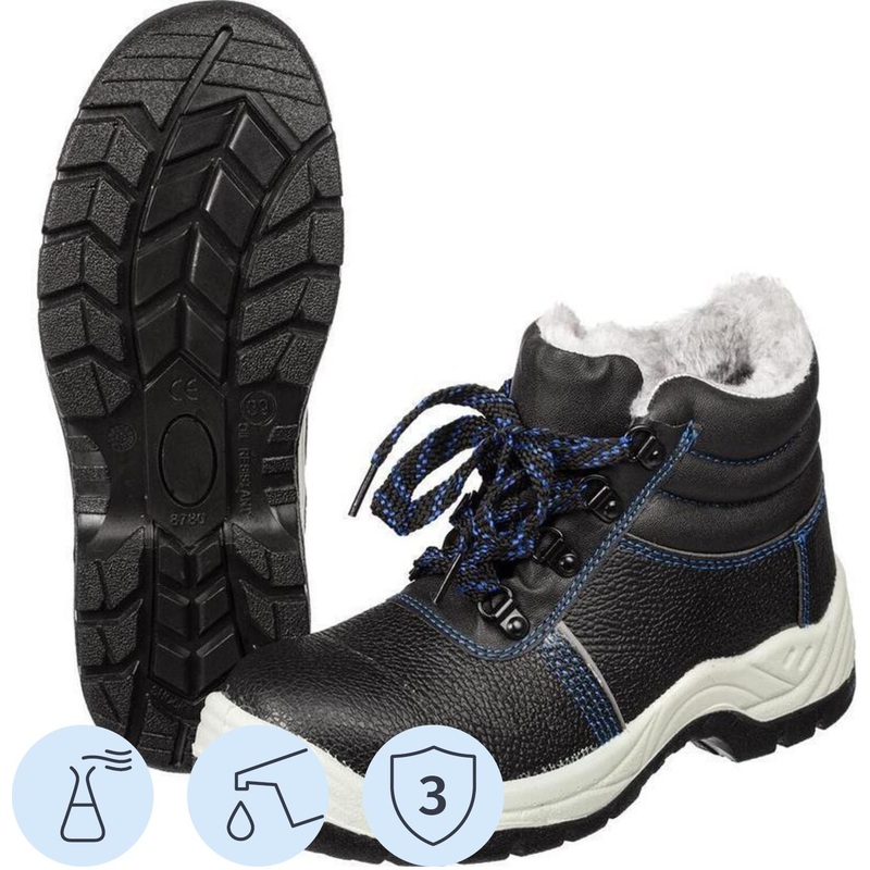 Изображение товара Ботинки рабочие зимние 116152 ПУ-ТПУ из натуральной/искусственной кожи чёрные (размер 36)