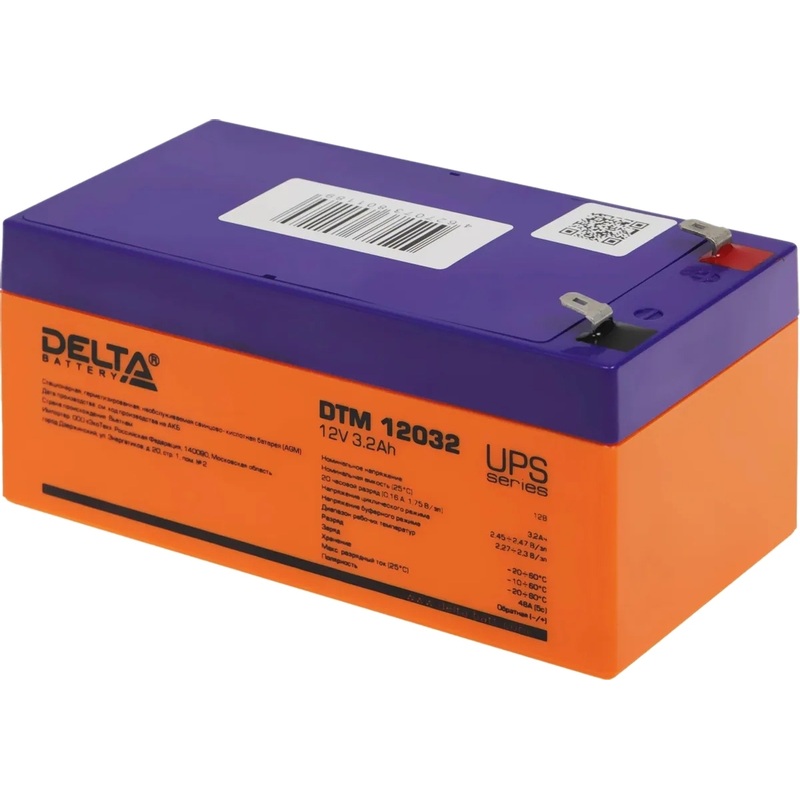 Изображение товара Батарея Delta 12032 12 В 3.2 А·ч AGM F1