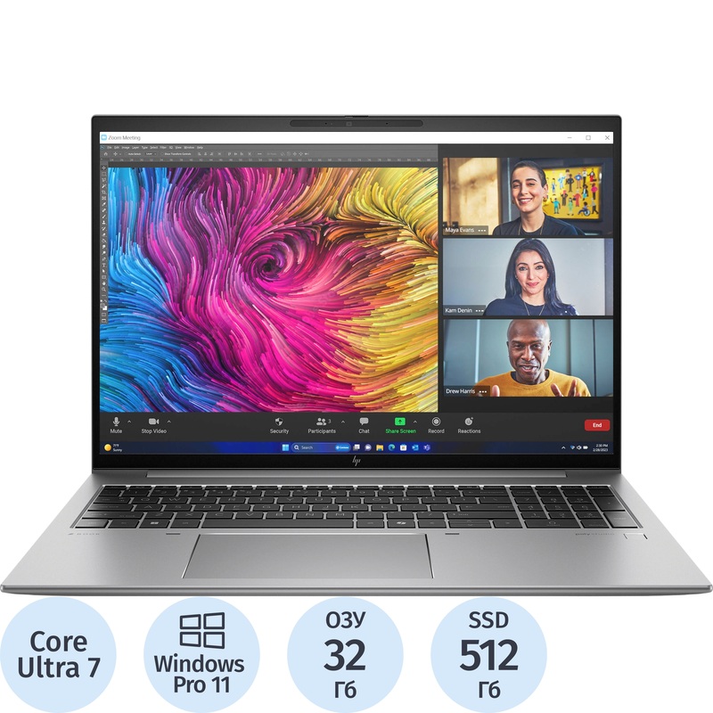 Изображение товара Ноутбук HP ZBook Firefly 16 G11 16" серый Intel Core Ultra 7 155H/32 ГБ/SSD 512 ГБ/NVIDIA RTX A500 (D3KK1U8) Изображение товара Ноутбук HP ZBook Firefly 16 G11 16" серый Intel Core Ultra 7 155H/32 ГБ/SSD 512 ГБ/NVIDIA RTX A500 (D3KK1U8)