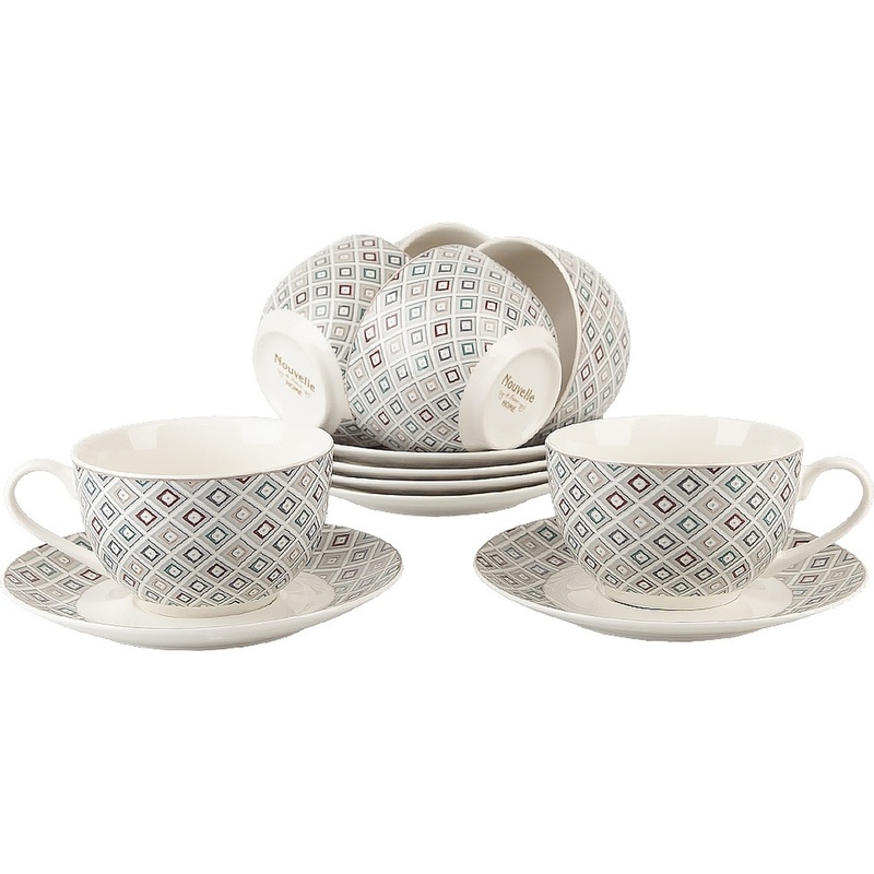Изображение товара Набор чайный Nouvelle Home Norwich на 6 персон фарфор (12 предметов)