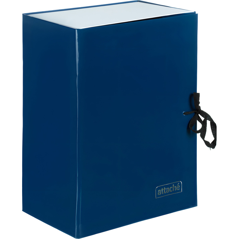 Изображение товара Короб архивный на 2-х завязках Attache А4 150 мм бумвинил до 1500 листов синий