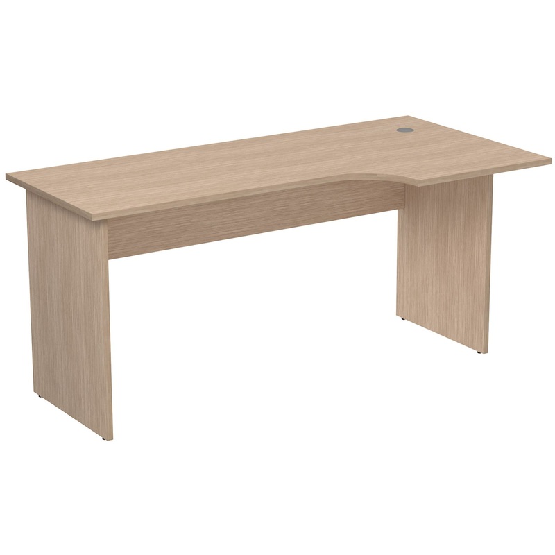 Изображение товара Криволинейный письменный стол из ЛДСП 1600х800х750 мм новый дуб