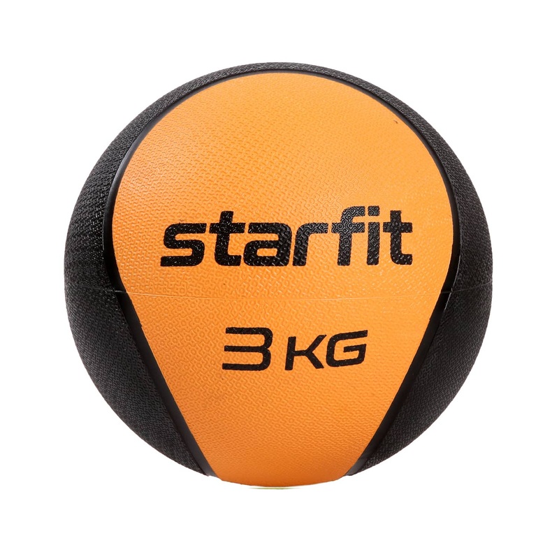 Изображение товара Медбол 3 кг Starfit GB-702 оранжевый для фитнеса и реабилитации