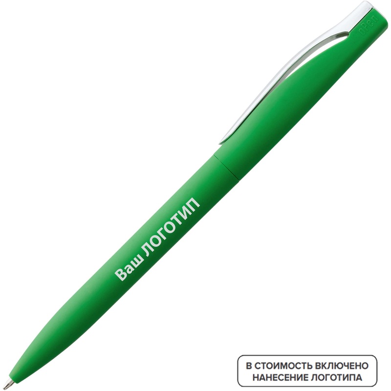 Изображение товара Ручка шариковая автоматическая Pin ST синяя толщина линии 1 мм зеленый корпус 200 штук