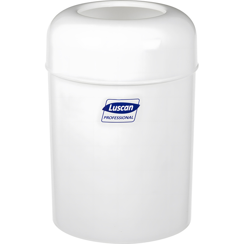 Изображение товара Уценка. Ведро мусорное Luscan Professional 15 л пластик белое (38x26x26 см)