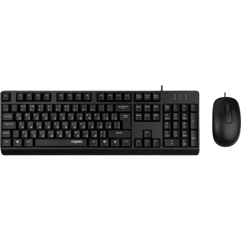 Изображение товара Комплект проводной клавиатура и мышь Rapoo NX1500