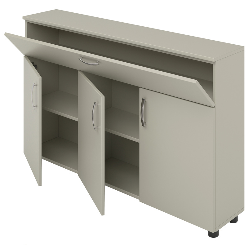 Изображение товара Тумба для школьной доски серого цвета с размерами 1270x260x820 мм Изображение товара Тумба для школьной доски серого цвета с размерами 1270x260x820 мм