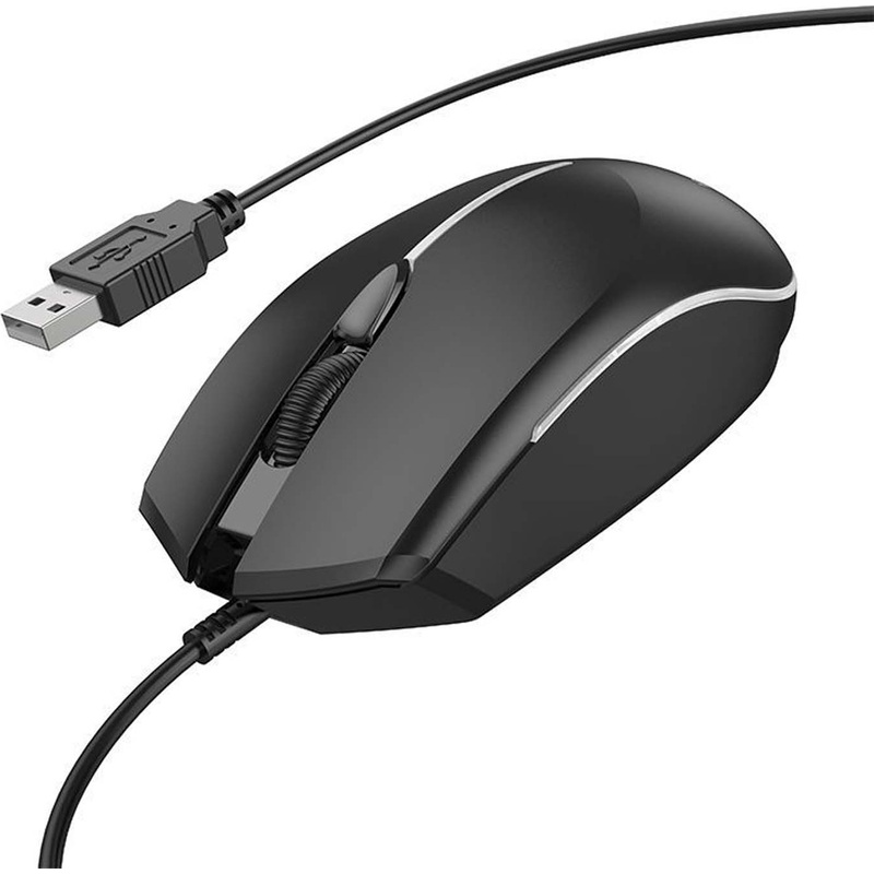 Изображение товара Игровая мышь Borofone BG10 Soaring черная с подсветкой 1000 dpi USB