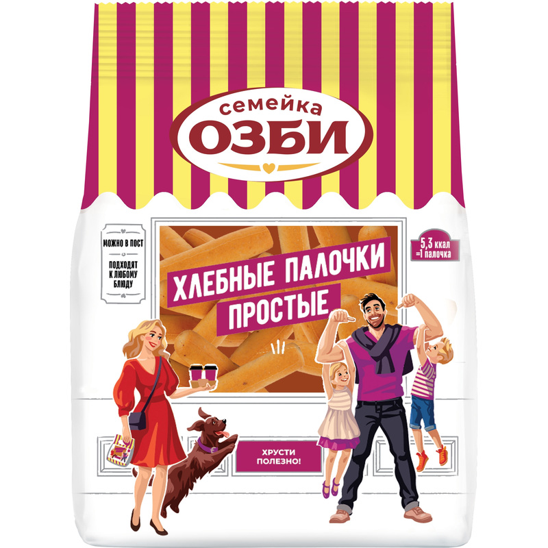 Изображение товара Хлебные палочки Семейка ОЗБИ простые 150 г