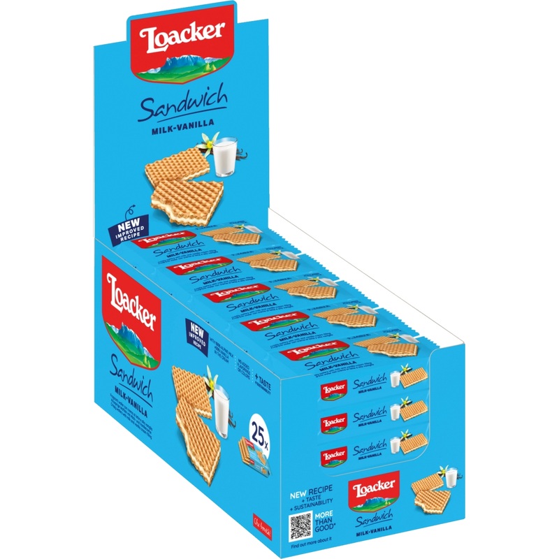 Изображение товара Вафли Loacker ваниль 25 г (25 штук в упаковке)
