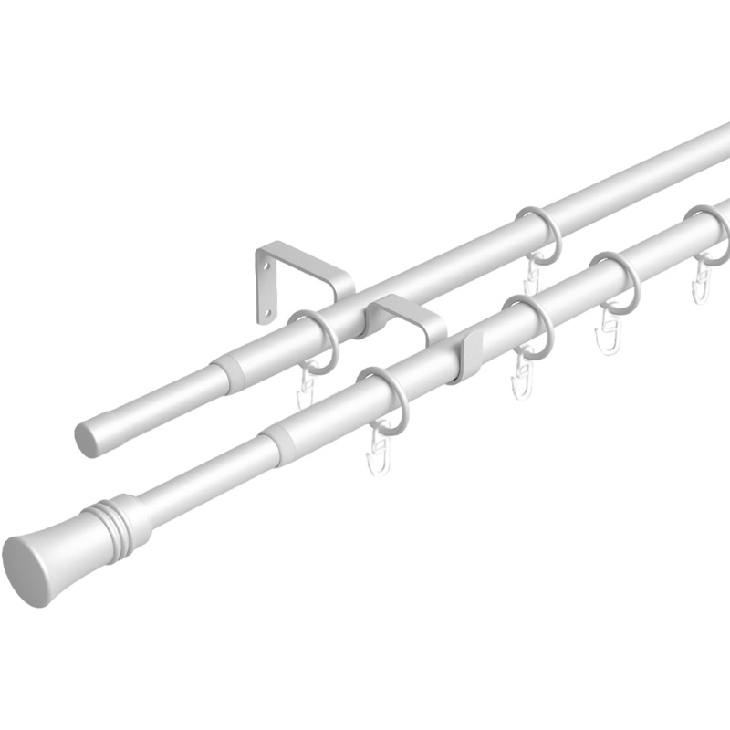 Изображение товара Двухрядный телескопический карниз 246.101 белый 160-300 см для штор