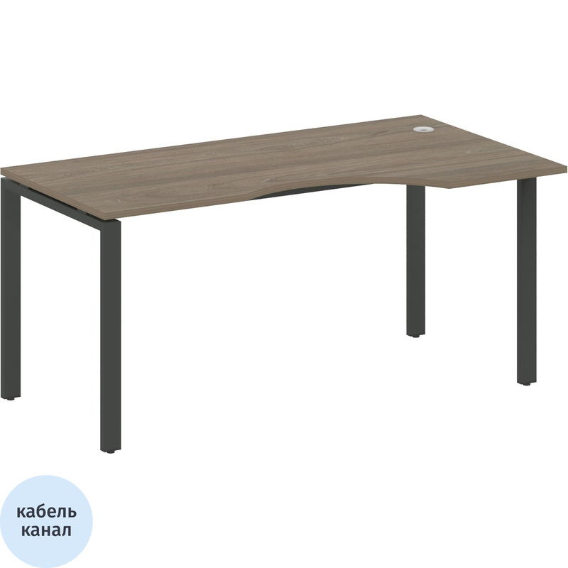 Изображение товара Эргономичный стол Metal System Style БП.СА-1 Пр правый 1600x900 мм