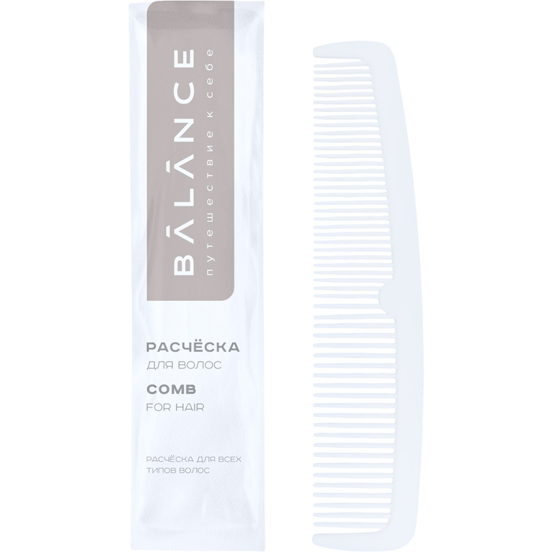 Изображение товара Расчёска пластиковая Balance 14 см пакет с клапаном (500 штук в упаковке)