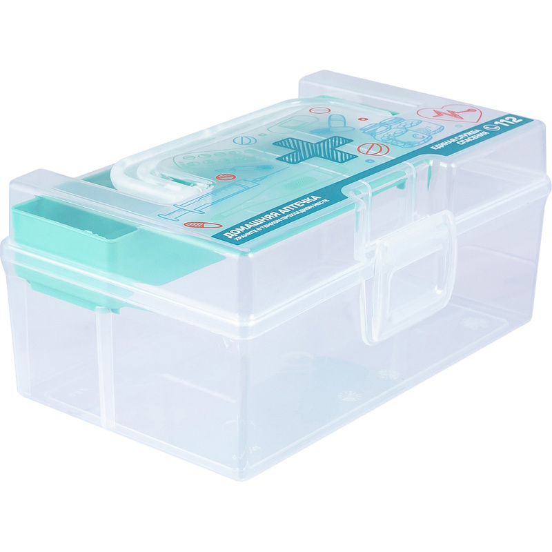 Изображение товара Дорожная аптечка Контейнер из прозрачного пластика 170х108х78 мм