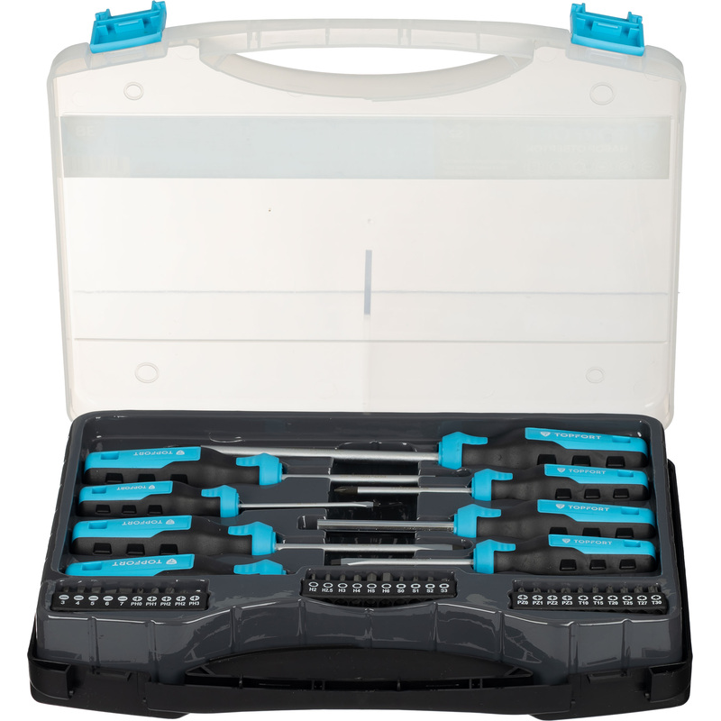 Изображение товара Набор отвёрток TOPFORT (38 штук в упаковке, 571138)