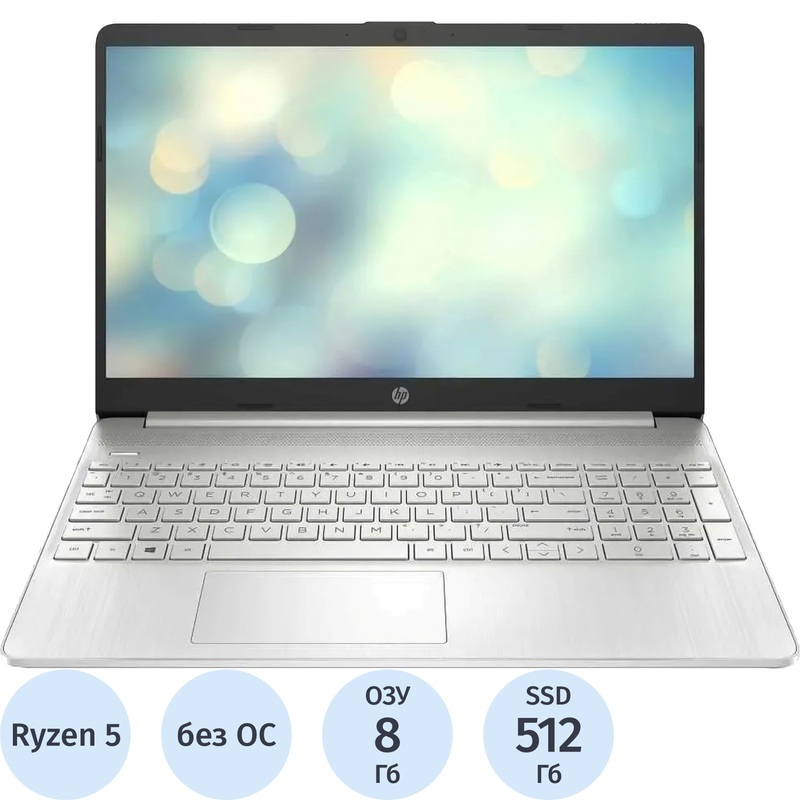 Изображение товара Ноутбук HP 15s-eq3009ny 15.6 AMD Ryzen 5 SSD 512 ГБ